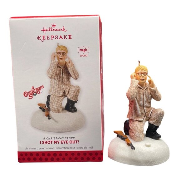 Hallmark Keepsake A Christmas Story Ornament I Shot My Eye Out! Magic Sound Xmas - Picture 1 of 8